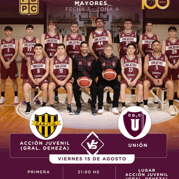 Unión visita a Acción Juvenil por la Fecha 3 de la Liga Provincial de Mayores